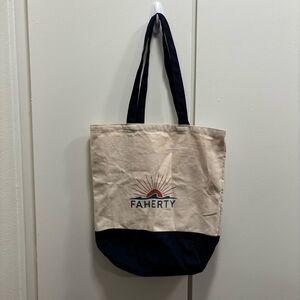Faherty Canvas Logo Tote Bag